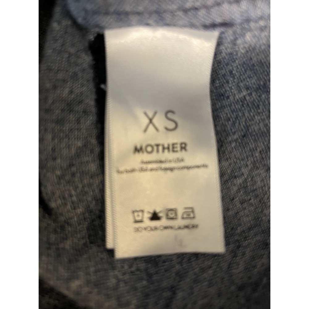 Mother Denim Shirt Dress Womens XS Blue Long Sleeve Button Down Gauze - Picture 5 of 10